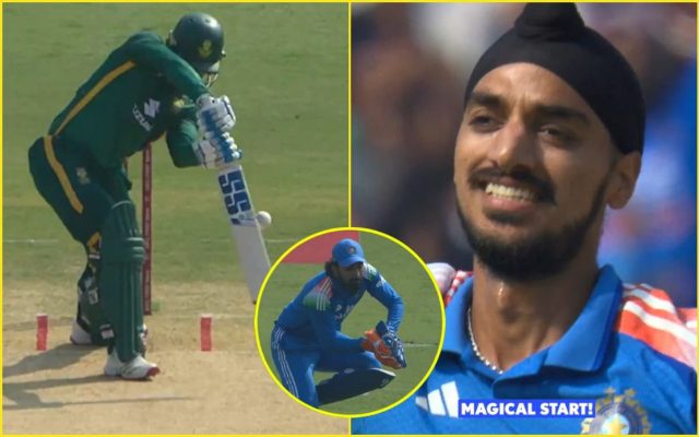 [WATCH]- Arshdeep Strikes Early, Removes Rickleton For A Duck In 1st Over Of 3rd ODI