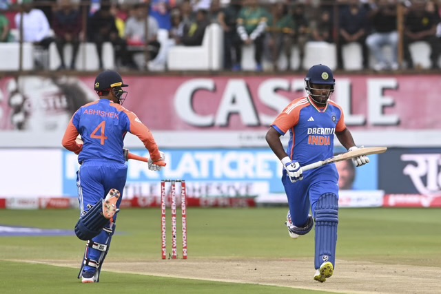 [WATCH]- Sharma and Samson Smash Jansen For 19 In 2nd Over Of IND vs SA 5th T20I