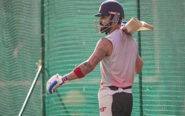 [WATCH]- Virat Kohli Shares Valuable Advice With Net Bowler During Practice