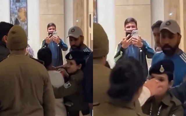 [WATCH]- Fan Dodges Security To Meet Rohit Sharma At Team Hotel In Indore
