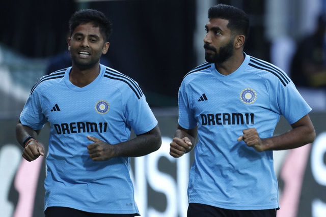 [WATCH] Suryakumar Yadav Imitates Jasprit Bumrah’s Bowling At T20 WC 2026 Event