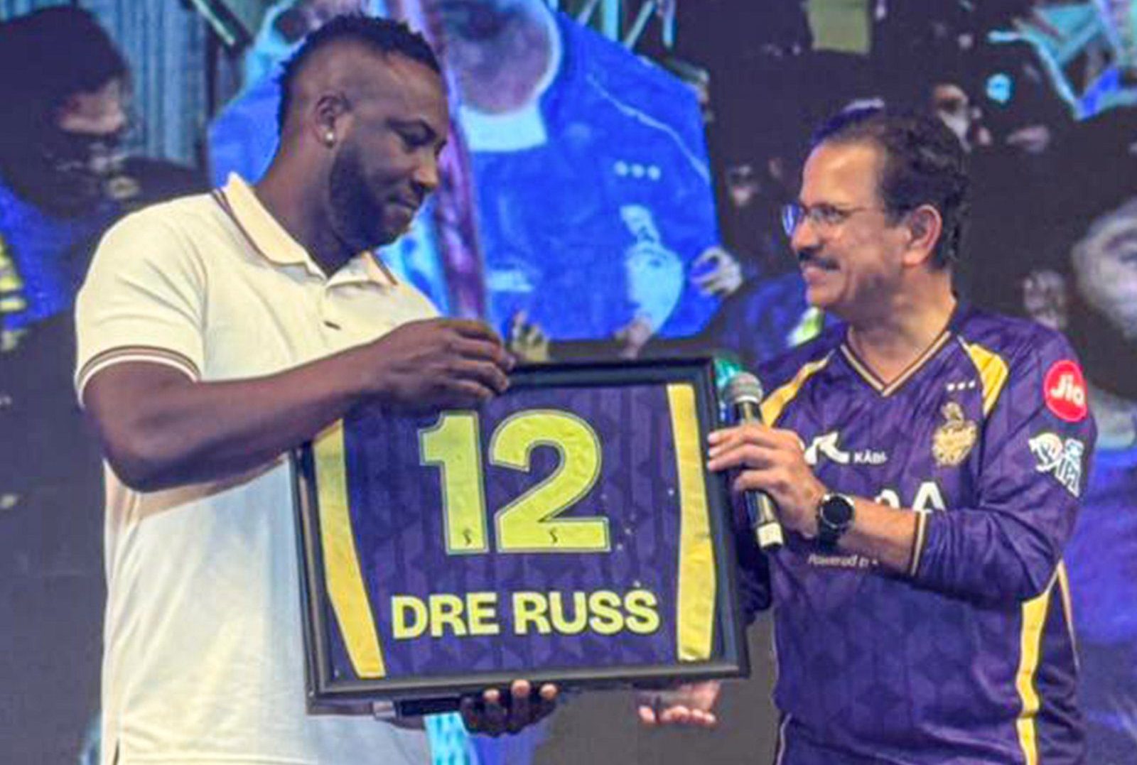 KKR Retire Jersey No. 12 In Honour Of Andre Russell