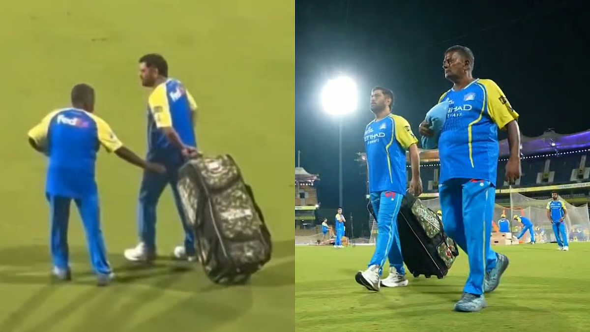 [WATCH] MS Dhoni Wins Hearts By Carrying His Own Kit Bag During Practice