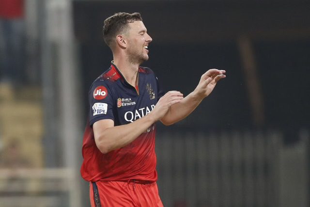 [WATCH] Josh Hazlewood Stuns Delhi Capitals With Twin Strikes In IPL 2026