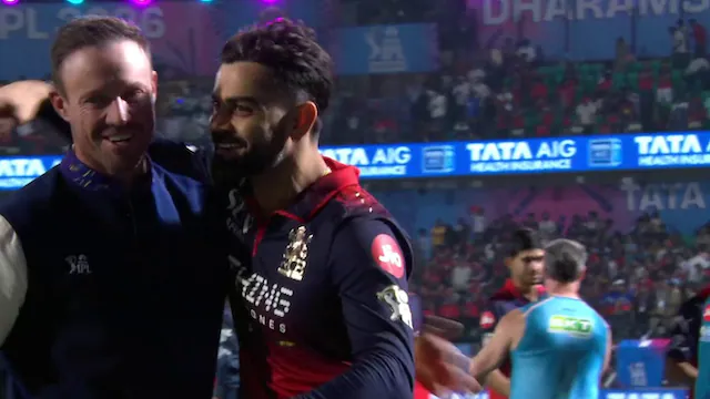 [WATCH]- Virat Kohli and AB de Villiers Share Emotional Reunion as RCB Reach IPL Final
