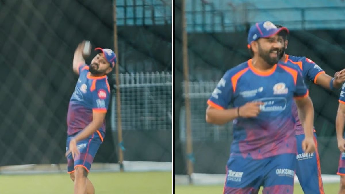 [WATCH]- Rohit Sharma Mimics Abhishek Nayar’s Bowling Action In Nets