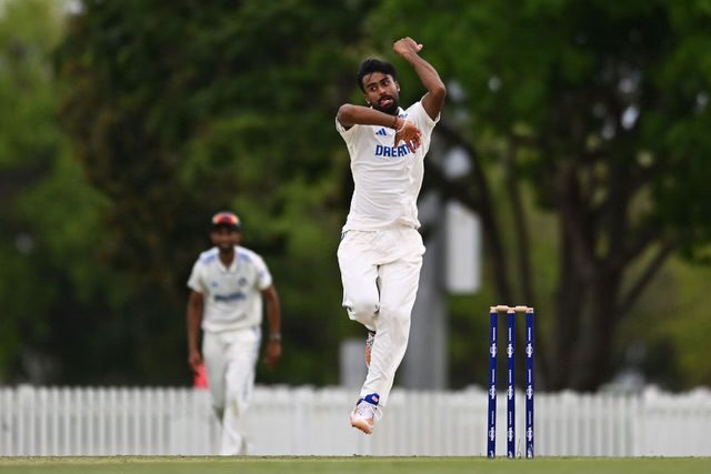[WATCH]- Manav Suthar Claims Five-Wicket Haul on Debut After Dismissing Rahmat Shah in IND vs AFG 2026 Test