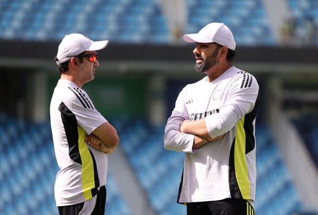 [WATCH]- Gautam Gambhir and Rohit Sharma Share Laugh at Lord’s Ahead of 3rd ODI