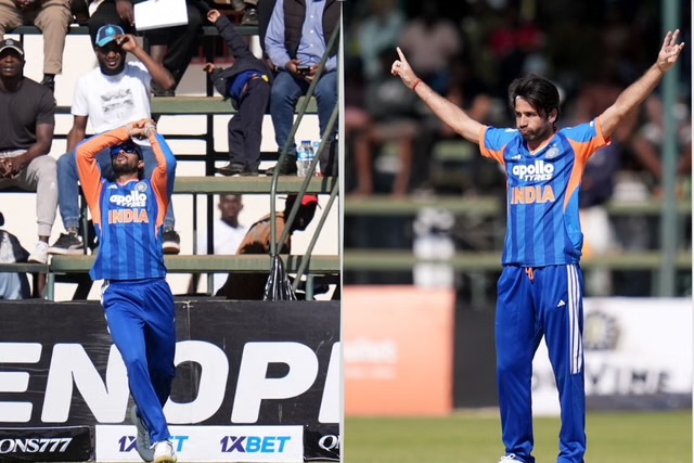 [WATCH]- Tilak Varma Takes Sharp Catch to Dismiss Ryan Burl in ZIM vs IND 1st T20I